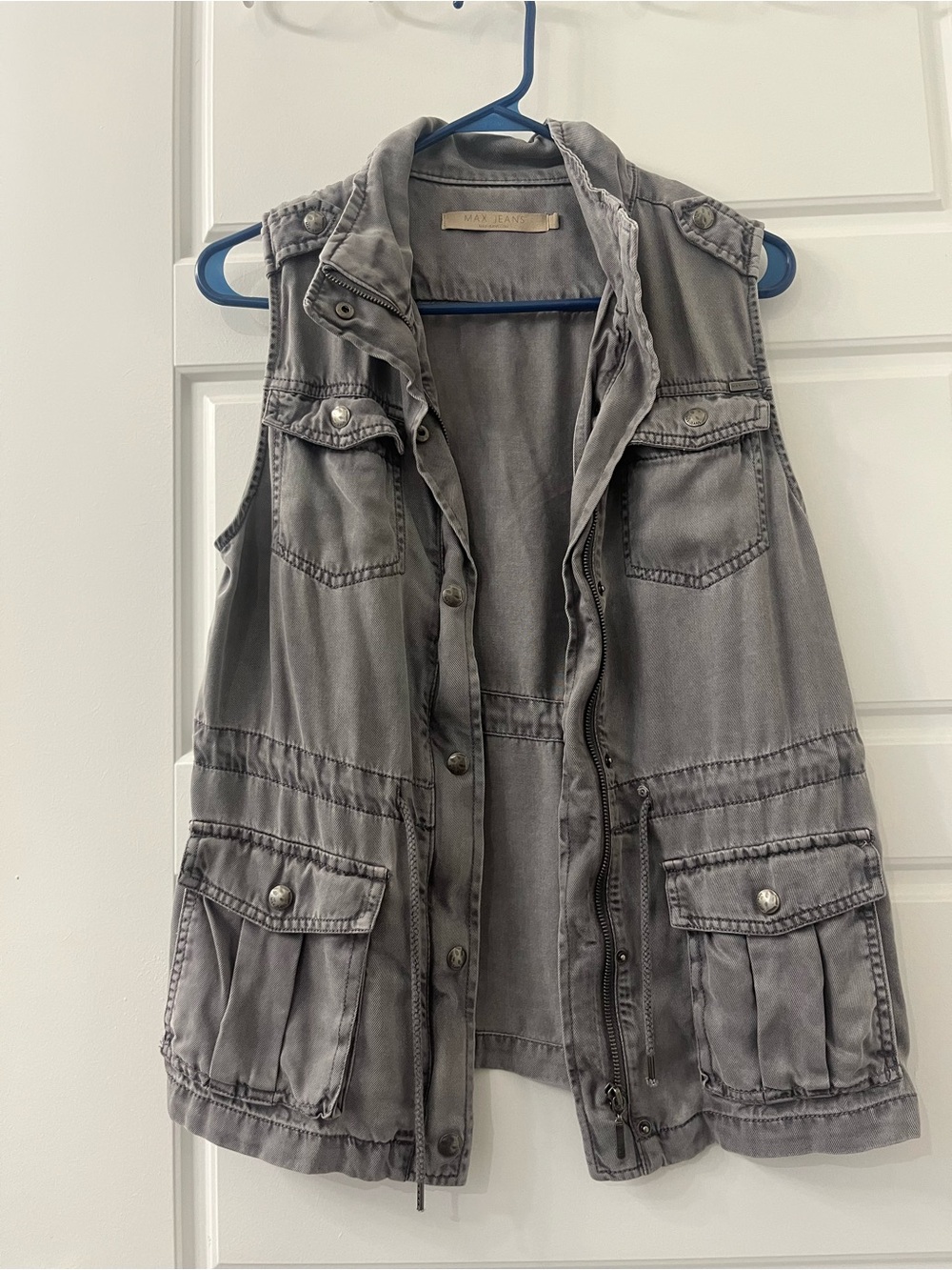 Max Jeans Light Gray Utility Shirt Jacket